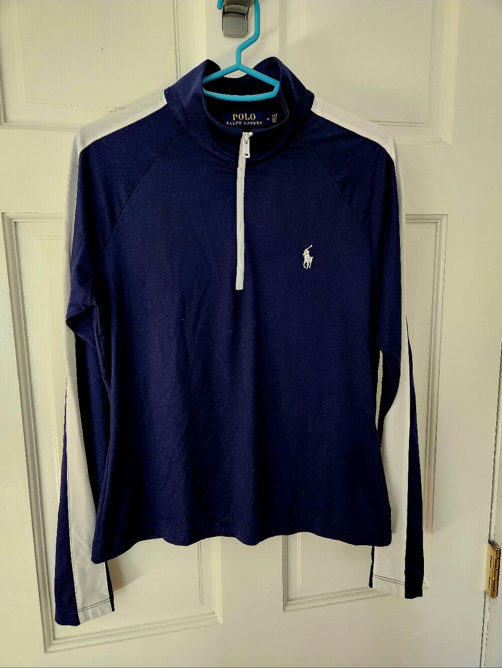 Polo by Ralph Lauren, Navy Half-Zip with White Accents